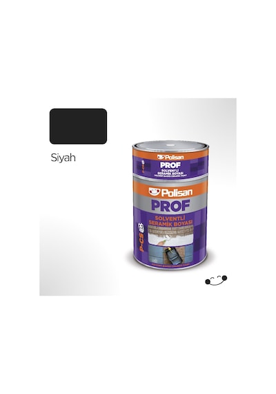 Polisan Prof Siyah Seramik / Fayans Boyası (P-CS 2K) 3 KG