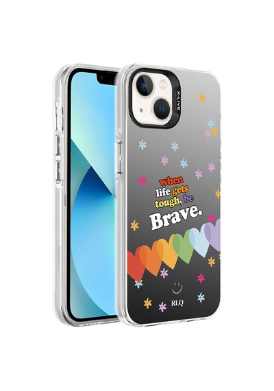 Apple İphone 13 / 14 Uyumlu Kılıf Desenli Zore Silver Sert Kapak