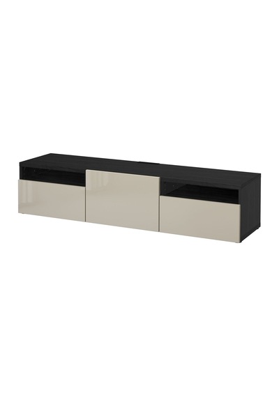 Tv Sehpası, Venge-parlak Cila-bej, 180x42x39 Cm, Selsvıken, Çıt Çıt Raylı Meşe Tv Sehpası, Venge-parlak Cila-bej, 180x42x39 Cm, Selsvıken, Çıt Çıt Raylı Meşe