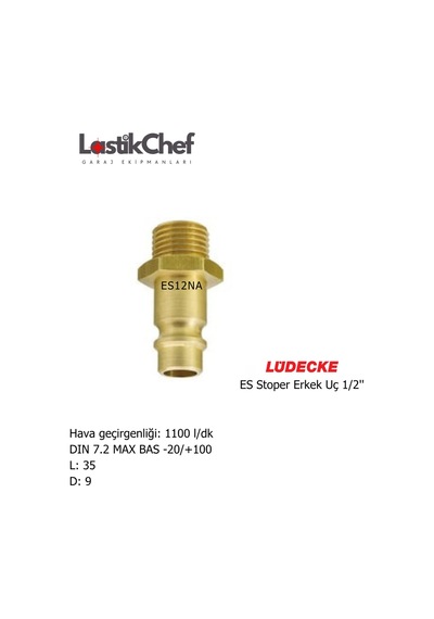 Lüdecke Es12na Es Stoper Erkek Uç R1/2"