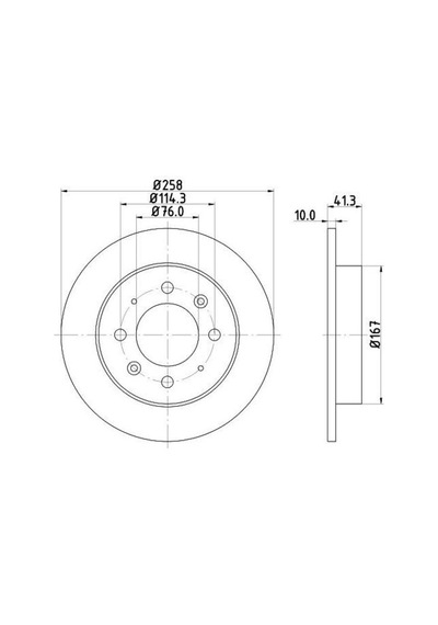 Yavuzsan 18441 Arka Fren Diski Cerato 04-258mm Havasız 58411-2f100