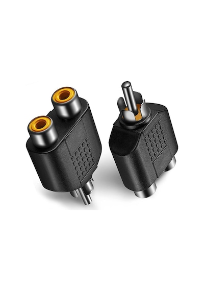 RCA Erkek to 2 RCA Dişi Ayırıcı Adaptör