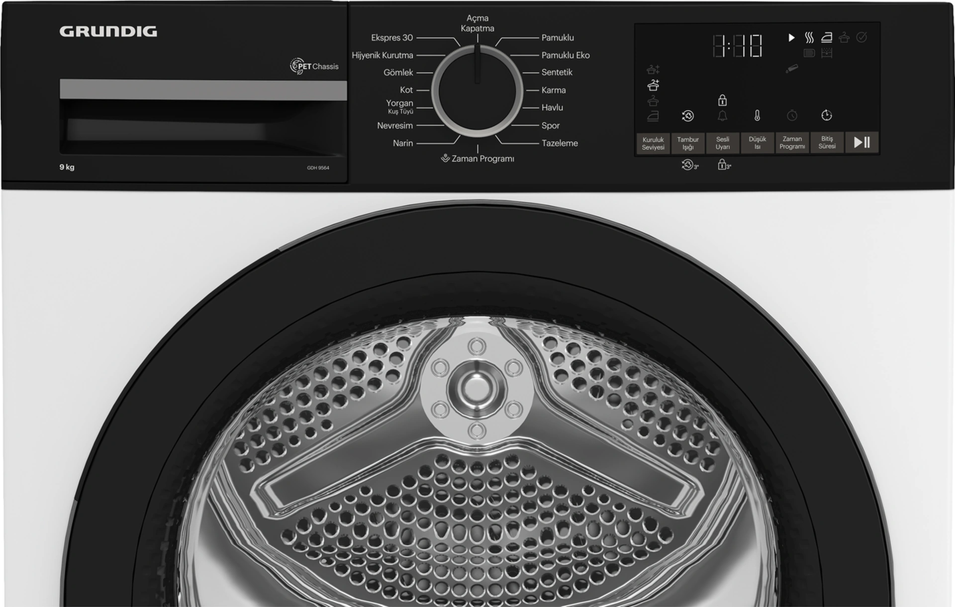 Grundig GDH 9564 9 KG Isı Pompalı Kurutma Makinesi Beyaz