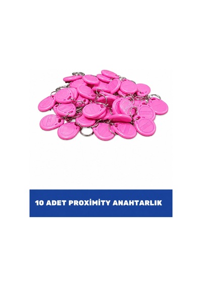 10 Adet Pembe Tag Göstergeç Proximity Anahtarlık