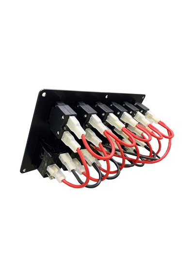 Goldsea Marine Switch Panel 6 Anahtarlı Otomatik Sigortali 12-24V Sigorta Paneli Yeşil Led