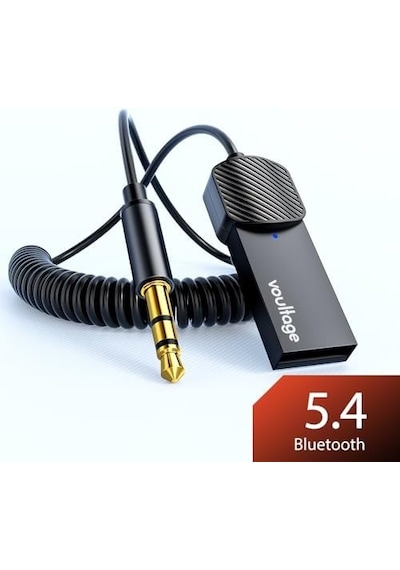 Bluetooh 5.4 Aux Jak Kablosuz Araç Ses Dönüştürücü Kiti