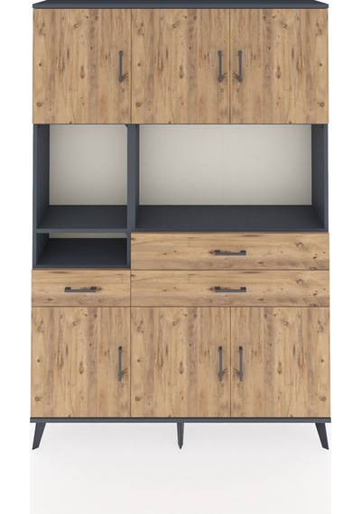 Arges Dolap 9 Raflı 3 Çekmeceli 6 Kapaklı 132x30x195 Antrasit-çam/çam Atlas Çam/atlas Çam Arges Dolap 9 Raflı 3 Çekmeceli 6 Kapaklı 132x30x195 Antrasit-çam/çam Atlas Çam/atlas Çam