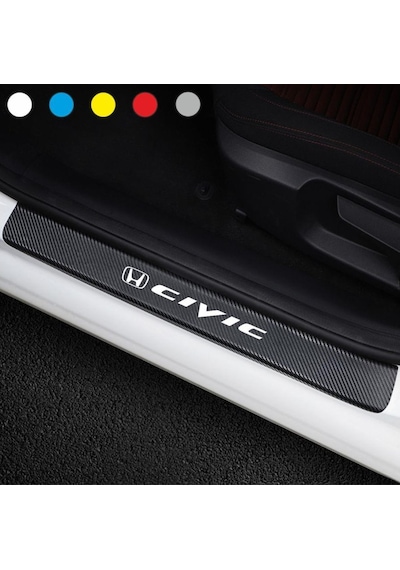 Honda Civic Için Karbon Kapı Eşiği Sticker ( 4 Adet )