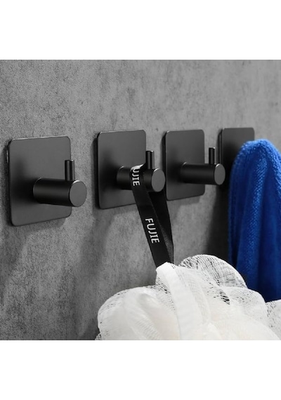 Marelli Fixo Black Siyah Yapışkanlı Paslanmaz Askı Diğer