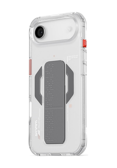 Apple Uyumlu iPhone 17 Air Kılıf M-safe Şarj Özellikli Airbag Tasarımlı Standlı Skinarma Haxa Kapak Şeffaf Şeffaf