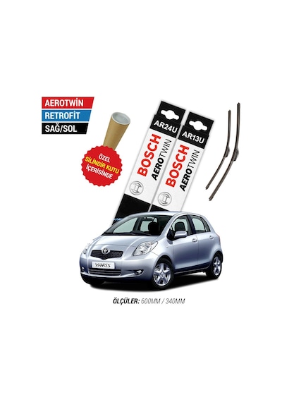 Toyota Uyumlu Yaris Silecek Takımı 2006-2010 Bosch Aerotwin N11.3339