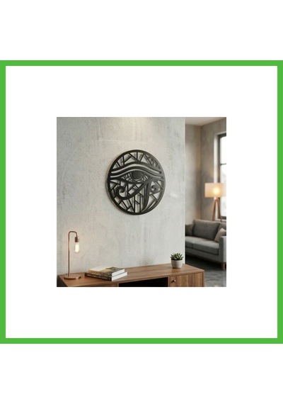 Vaveni Horus Gözü Duvar Tablosu Mdf Lazer Kesim Geometrik Modern Duvar Süsü Eye Of Horus Dekor Arz