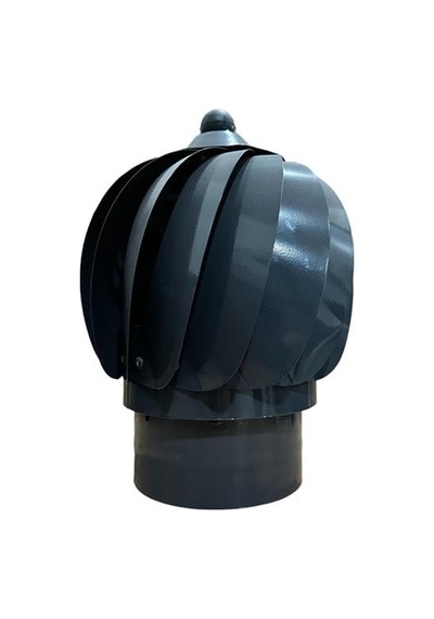 Esmatik-bacamatik-rüzgar Gülü / Çap: 13 Cm / Mat Siyah Boyalı / Baba's Stove