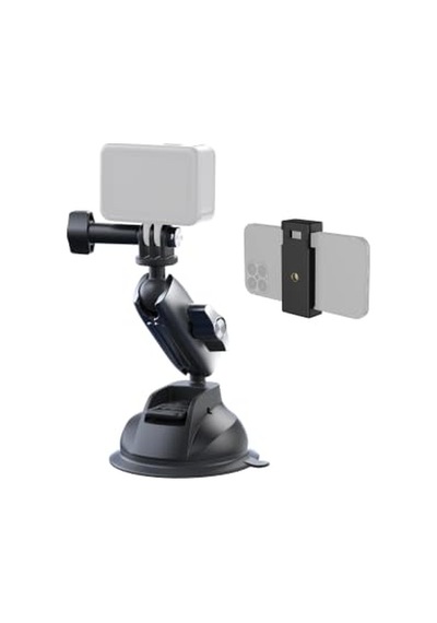Alüminyum Vakumlu Kamera Tutucu 360 Döner Çift Mafsallı Crab Claw Kelepçe, Gopro, Djı Osmo, Insta360 Ve Cep Tel
