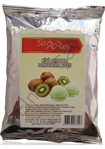Elmas Sammey Kivi Aromalı Dondurma Tozu 300 Gr. 300 G