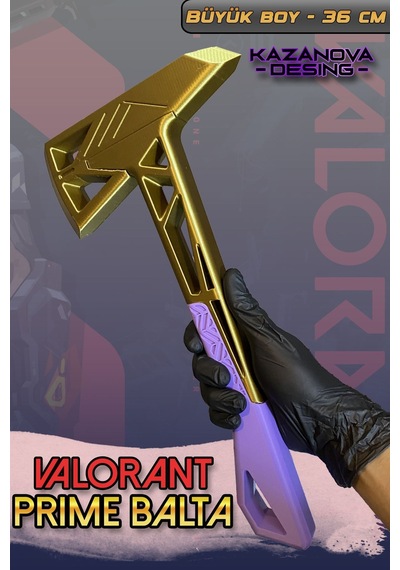 Kazanova Design Prime Axe Valorant Plastik Dekoratif Figür 36 Cm Büyük Boy Oyuncu Hediyelik
