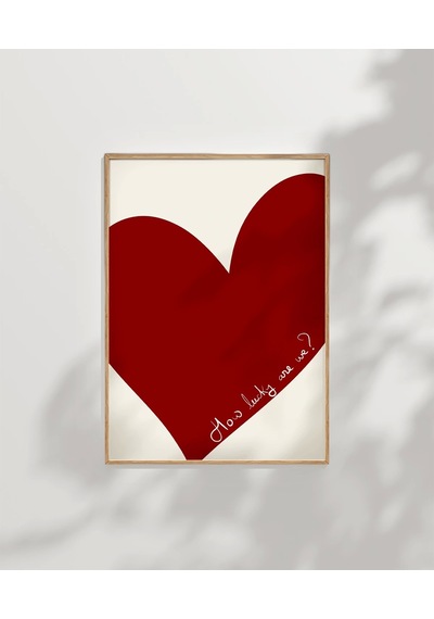 Çerçevesiz Poster Kalp Tasarımlı