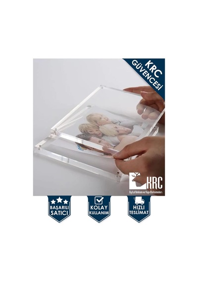 Krcdijital Fotoğraf Ve Resim Çerçevesi Mıknatıslı Pleksi 12,7 Cm X 17,7 Cm Şeffaf Krcnm86