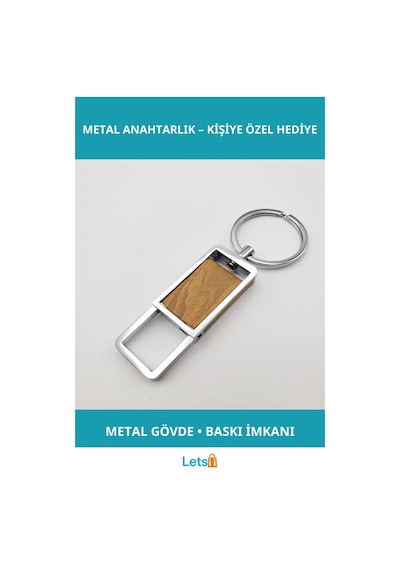 Kişiye Özel Metal Promosyon Anahtarlık 10 Cm Çok Renkli