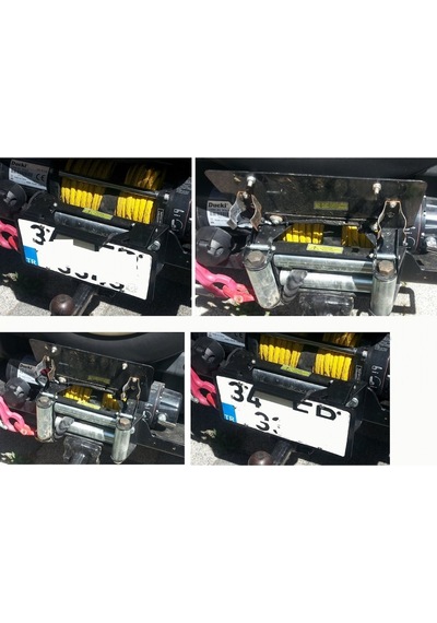 Ducki Offroad Vinç Önüne Yaylı Katlanır Plakalık