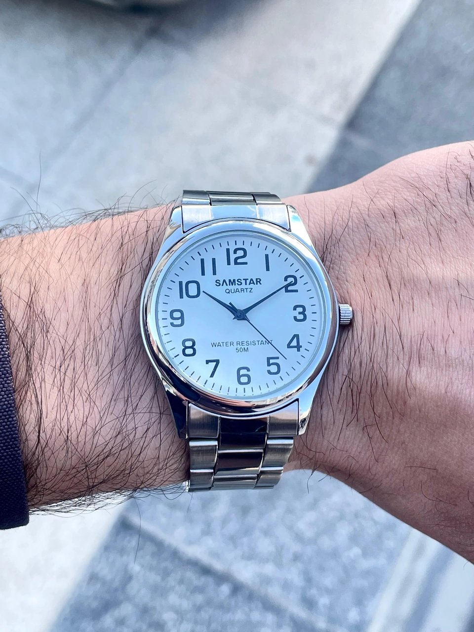Samstar Smstr4 Metal Klasik Rakamlı Uygun Fiyatlı Erkek Kol Saati Metalik