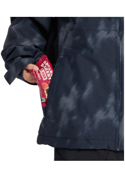 Dc Dc Basis Print Youth Erkek Çocuk Siyah Snowboard Ceketi Xkk