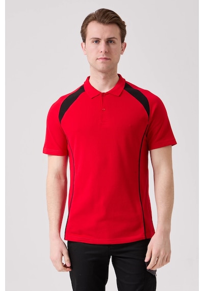 Vancelya Polo Yaka T-shirt Nefes Alabilir, Şık Ve Rahat, Günlük Ve İş Kullanımı İçin Erkek Tişört Kırmızı-siyah Vancelya Polo Yaka T-shirt Nefes Alabilir, Şık Ve Rahat, Günlük Ve İş Kullanımı İçin Erkek Tişört Kırmızı-siyah