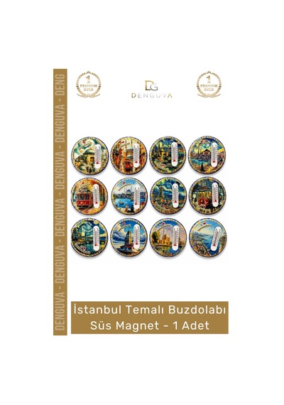 Magnet İstanbul Tarihi Silüet Dekoratif Turistik Hediyelik Şehir Temalı Buzdolabı Süsü Magnet