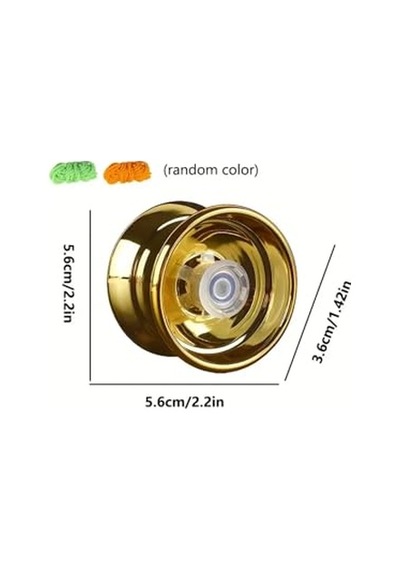 Metal Yoyo Oyuncak Extra Rulmanlı Profesyonel Yo-yo Oyuncağı Unresponsive Yoyo Gold