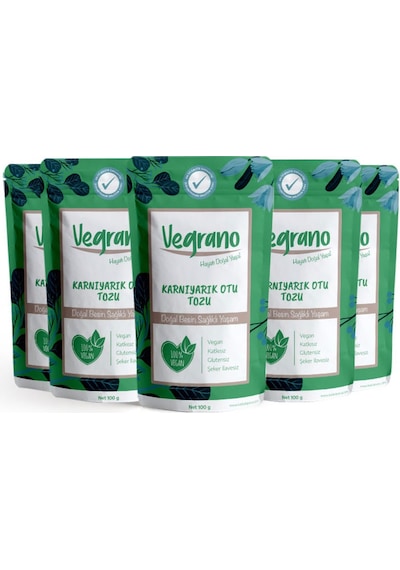 Vegrano Karnıyarık Otu Tozu 5 x 100 G