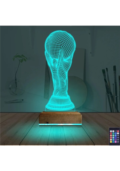 Luvivia Futbol Fifa Kupası 3d Lamba - Masa Gece Lambası Şeffaf