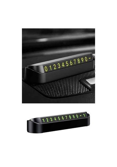 Araç Parktel Numaratör Oto Telefon Park Numaratörü Ön Cam Torpido Siyah