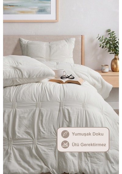 Elart Bianca Çift Kişilik Comfort Set Krem