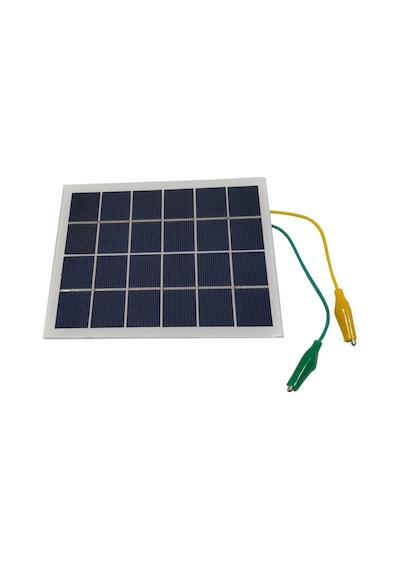 Güneş Paneli 6V 2.5W 400Ma 120Mmx155Mm Krokodil Kablo Montajlı
