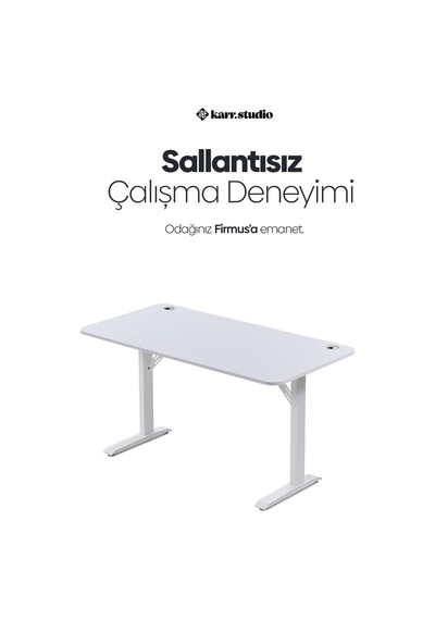 Firmus Dayanıklı Çalışma Masası - 160x80 - Beyaz