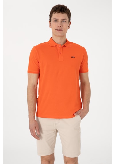 U.S. Polo Assn. Erkek Regular Fit Polo Yaka Nar Çiçeği Basic Tişört 50306007-VR039
