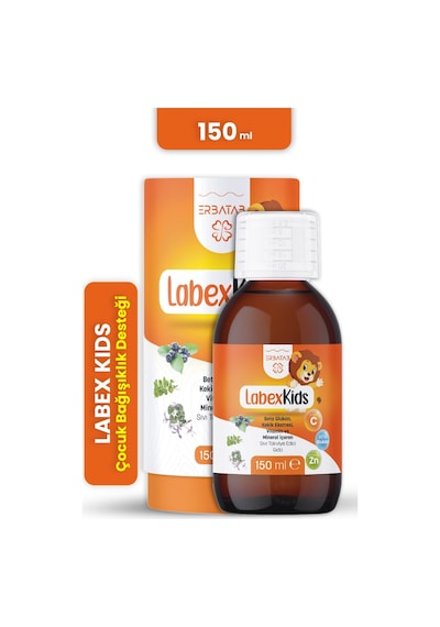 Labex Kids Çinko Kekik Beta Glukan Karamürver Çocuk Multivitamin Şurup 150 ML