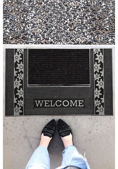 NOIR GRİ 45x70 cm İç ve Dış Kapı Önü Paspası Pvc Kaymaz Taban