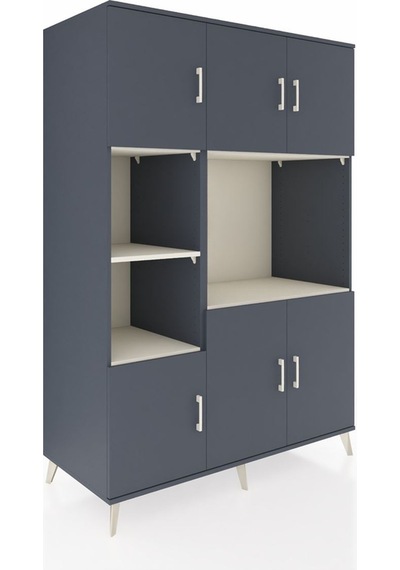 Kronos Dolap 9 Raflı 6 Kapaklı 132x59x195 Antrasit-antrasit/a... Antrasit