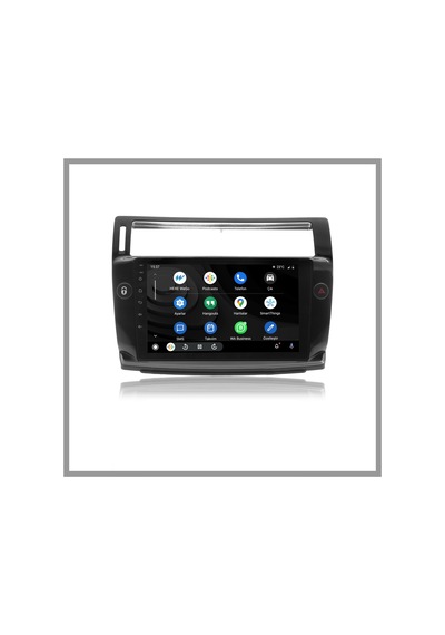 Govimaks Cıtroen C4 2005-2010 Uyumlu Siyah 6 Gb Ram 128 Gb Hafıza Androıd Multımedıa Teyp 9"