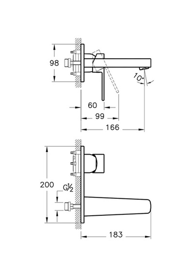 Artema Q-Line A42250 Sıva Üstü Ankastre Lavabo Bataryası Krom