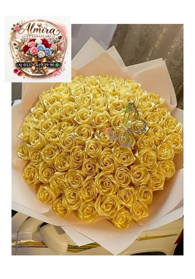 Solmayan Gül Buketi Sarı Açık Sarı
