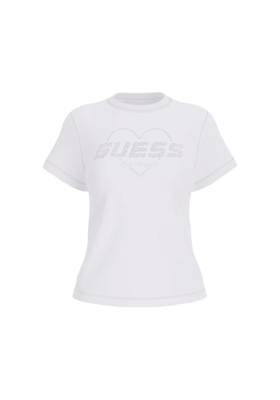 Guess Kadın Beyaz Narciso Logolu Tişört Beyaz