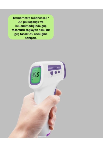 Temassız Ateş Ölçer Dijital Kızılötesi Termometre Hızlı Ölçüm
