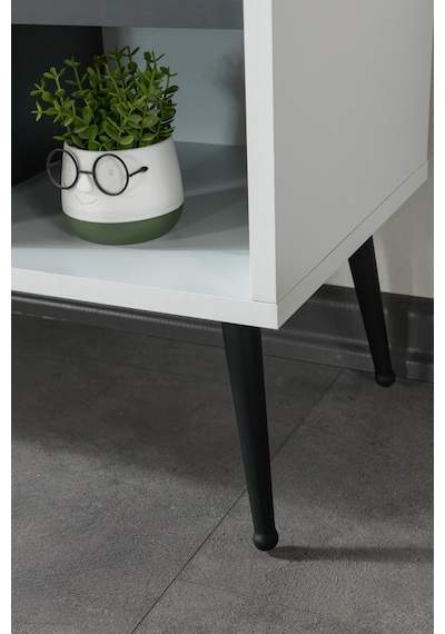 3612 Şile Metal Ayaklı Metal Kulplu 160 Cm Tv Ünitesi - Beyaz Beyaz