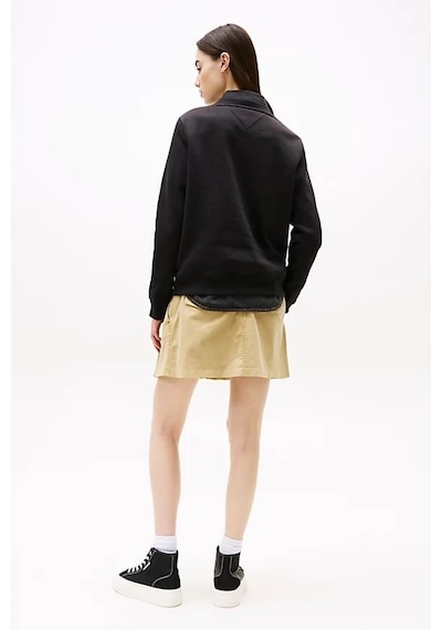 Tommy Hilfiger Kadın Mürettebat Yaka Sweatshirt - Siyah Black