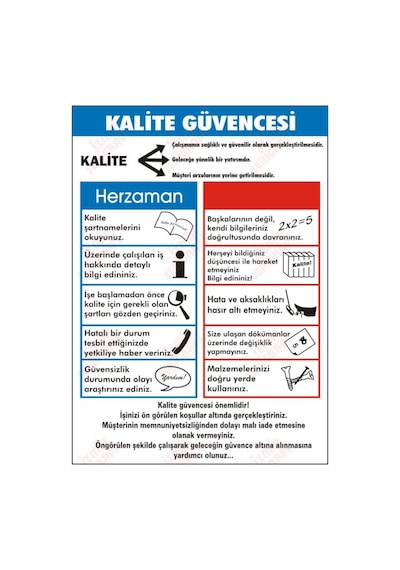 Kalite Güvencesi Levhası