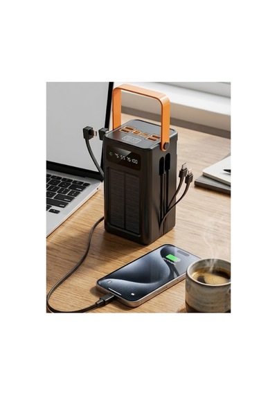 Astraltech Güneş Enerjili Taşınabilir Powerbank Yüksek Kapasiteli Hızlı Şarj Özellikli Çok Renkli