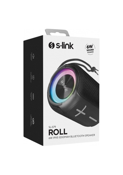 S-lınk Sl-s79 Roll, Siyah, 6w, Usb, Tf Kart, Type-c, 1200mah Bata