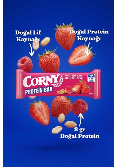 Corny Protein Bar Kırmızı Meyve 45gr X 12 Adet